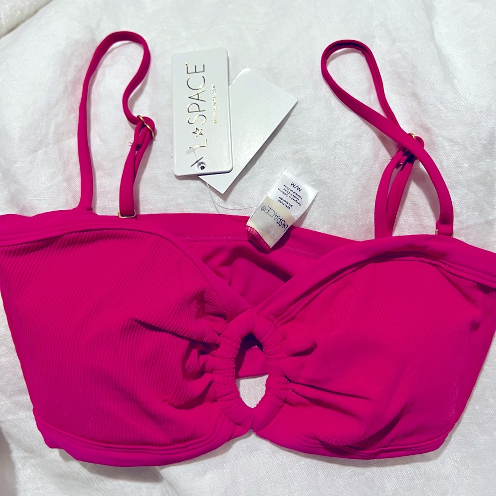 L*SPACE ring bikini top NWT